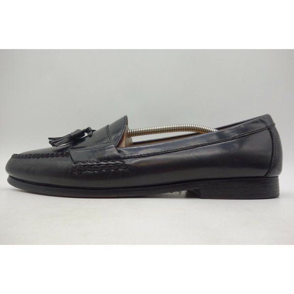 Cole Haan Black Leather Slip On Tassel Loafers Shoes Men\'s 12 D main image 8